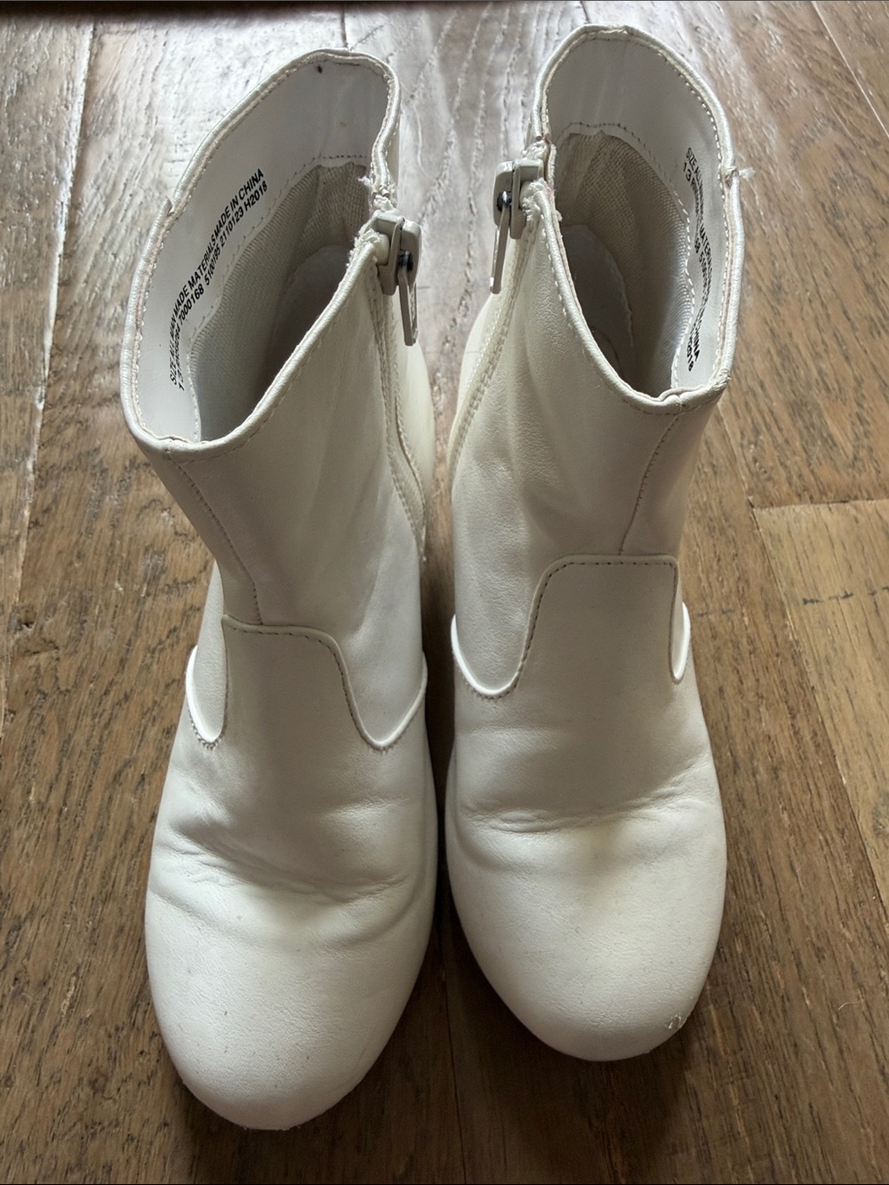 The Children's Place White Girls' Ankle Boots with Side Zip